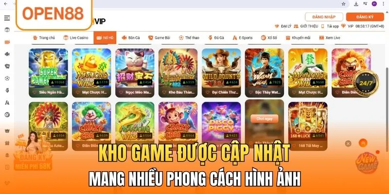 Kho game được cập nhật mang nhiều phong cách hình ảnh 